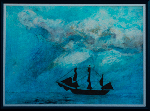 En viaje. Acrilic on canvas. Cm. 97X69